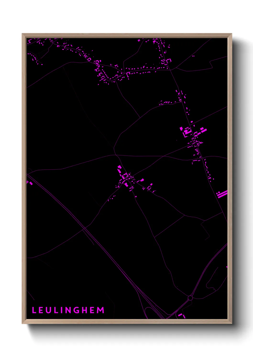 Une affiche de carte sur Leulinghem