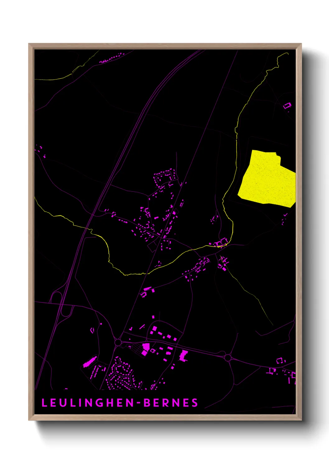 Un poster carteLeulinghen-Bernes