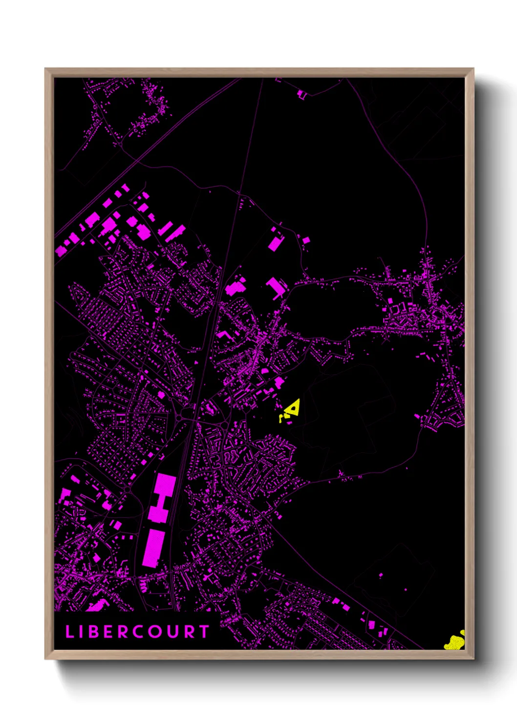 Une affiche de carte sur Libercourt