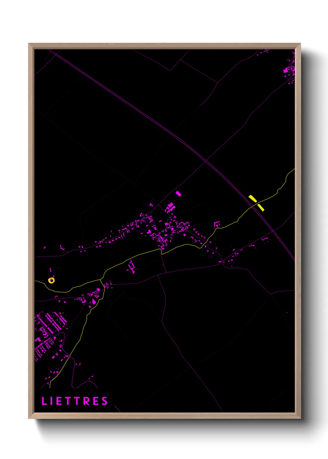 Une affiche de carte sur Liettres