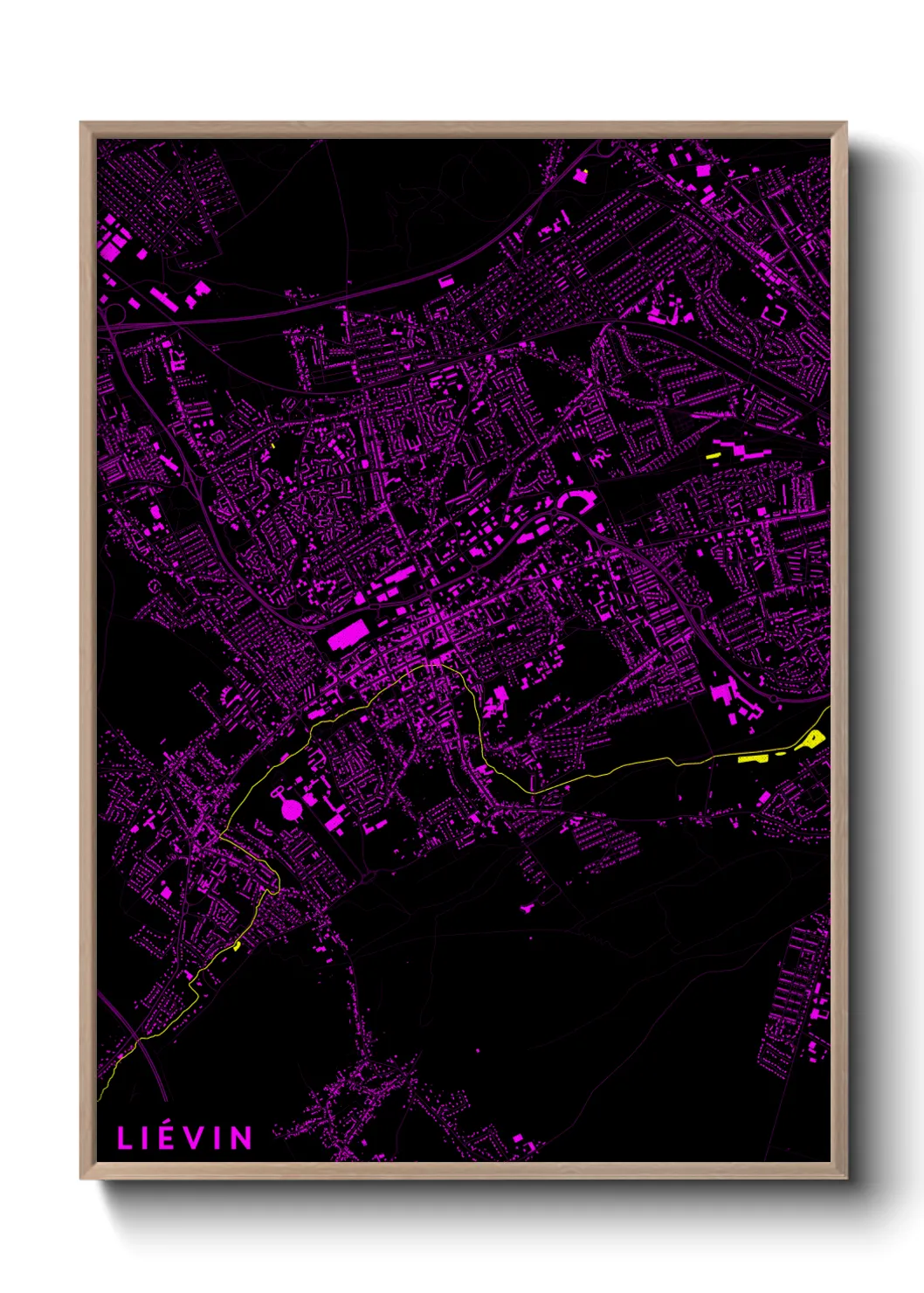 Une affiche de carte sur Liévin