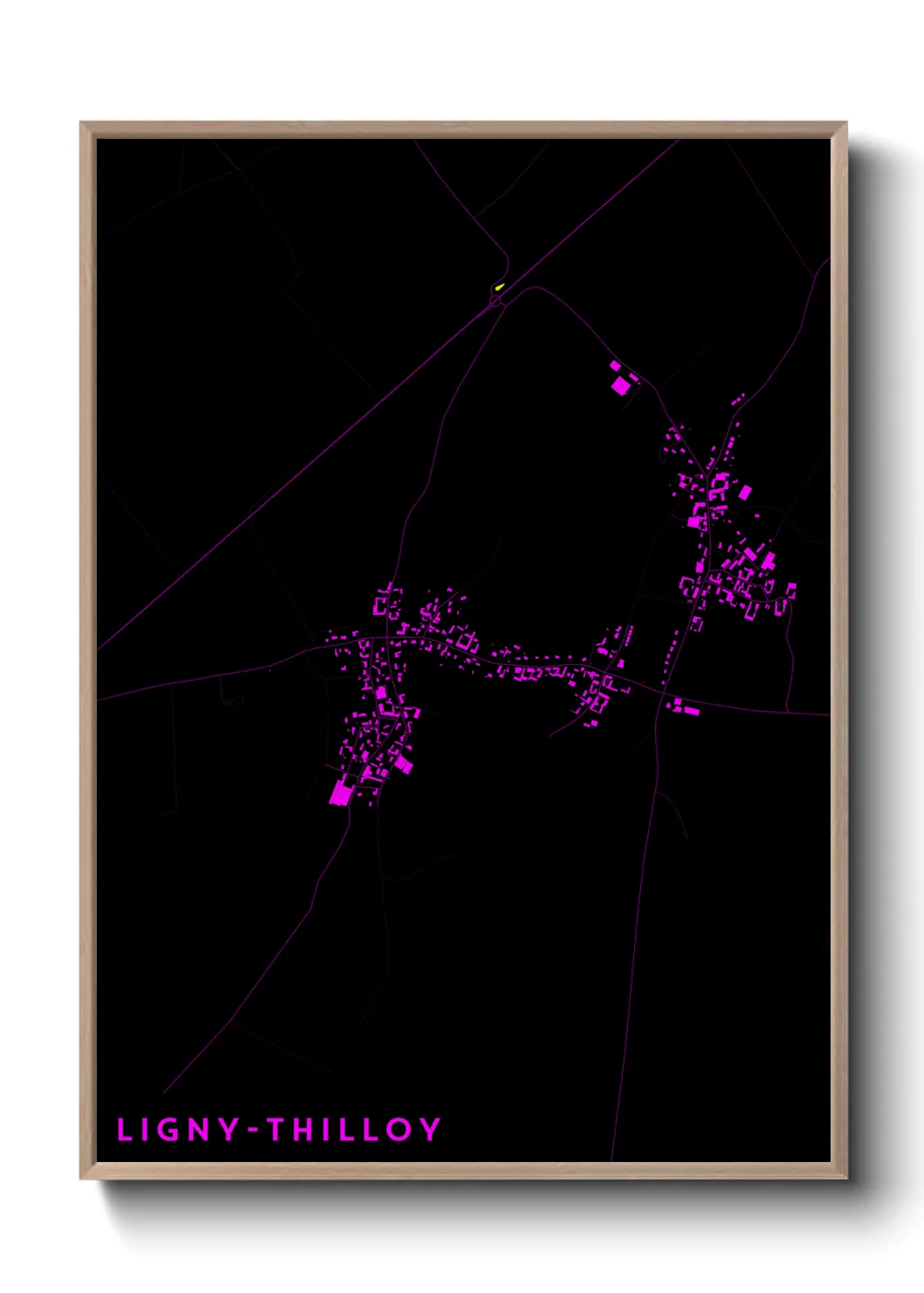 Une affiche de carte sur Ligny-Thilloy
