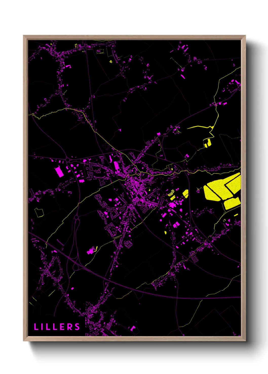 Une affiche de carte sur Lillers