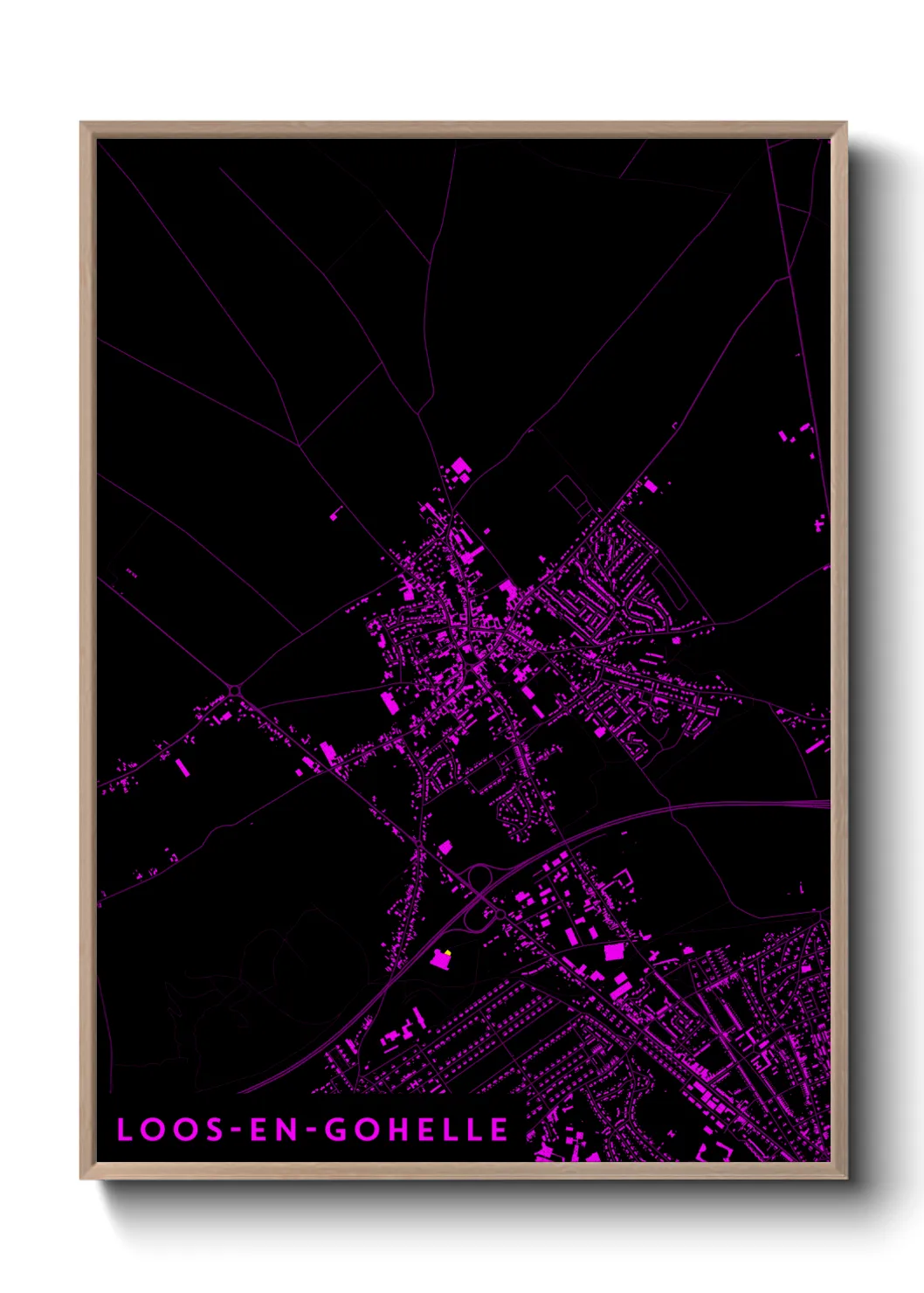 Une affiche de carte sur Loos-en-Gohelle