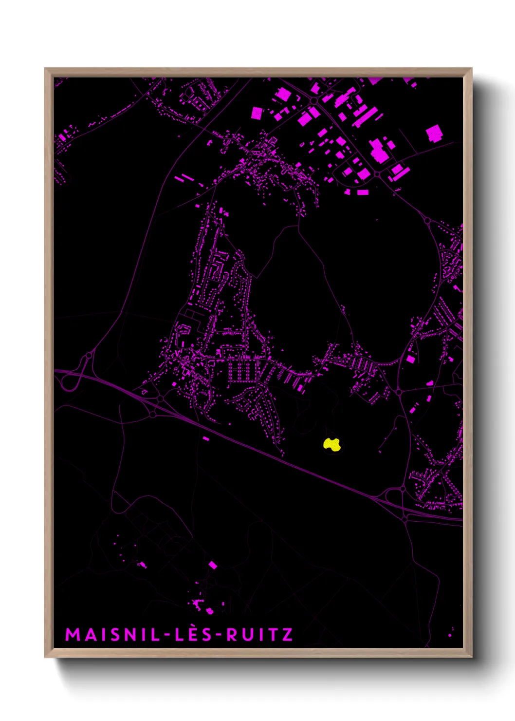 Une affiche de carte sur Maisnil-lès-Ruitz