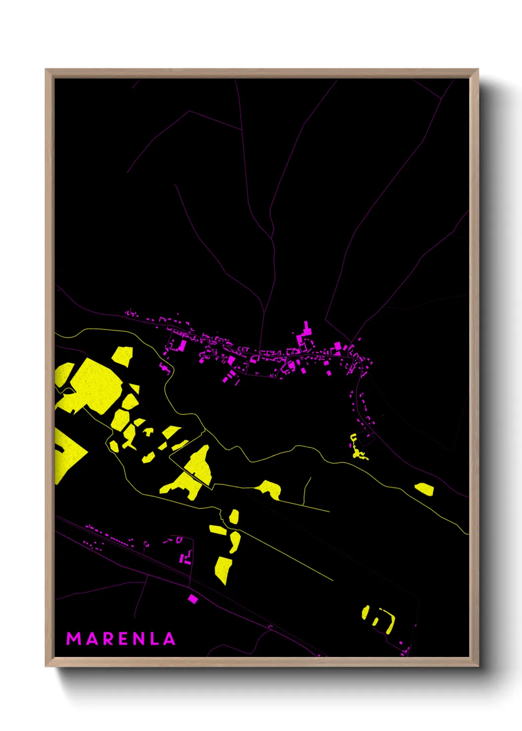 Une affiche de carte sur Marenla