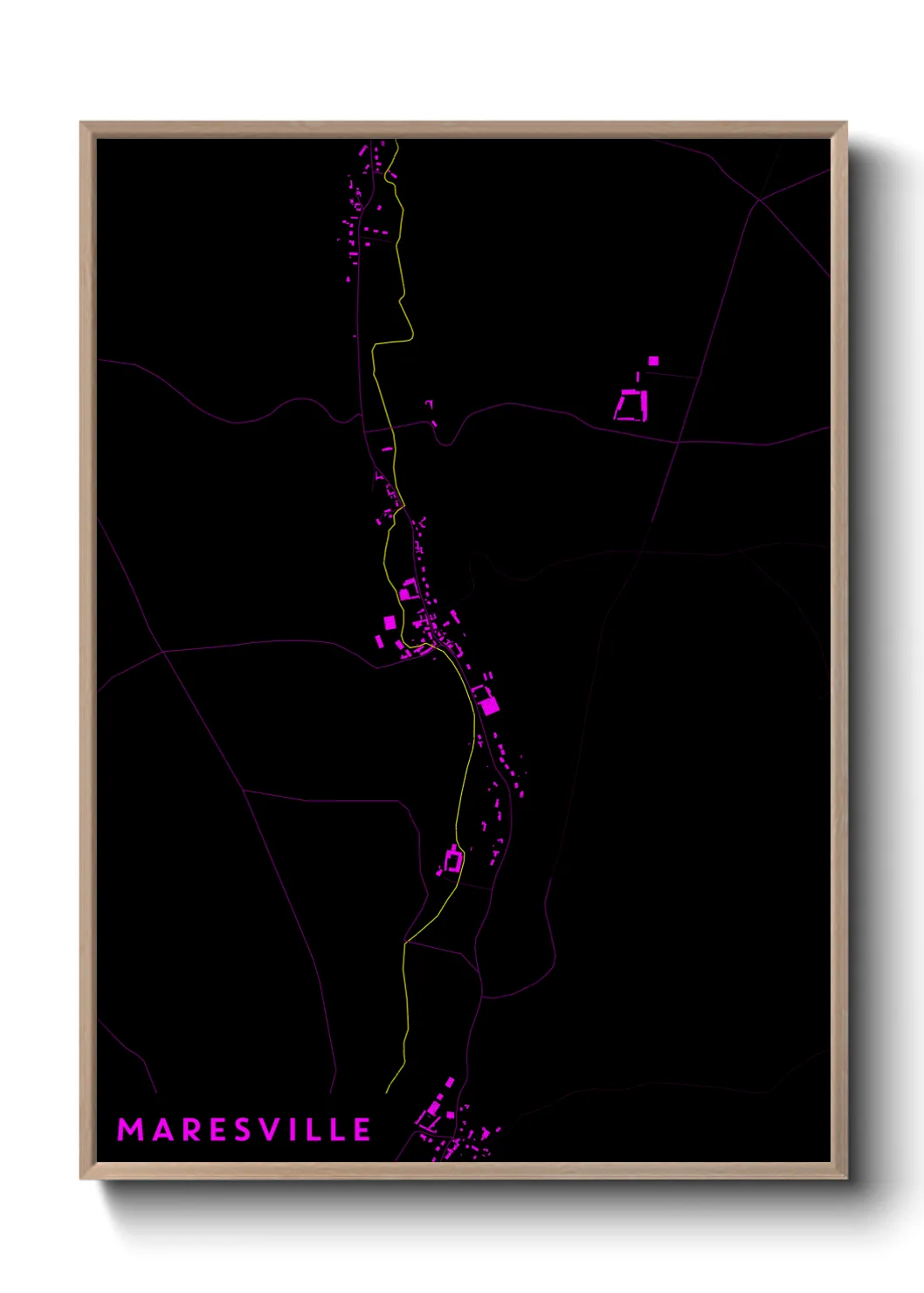 Une affiche de carte sur Maresville