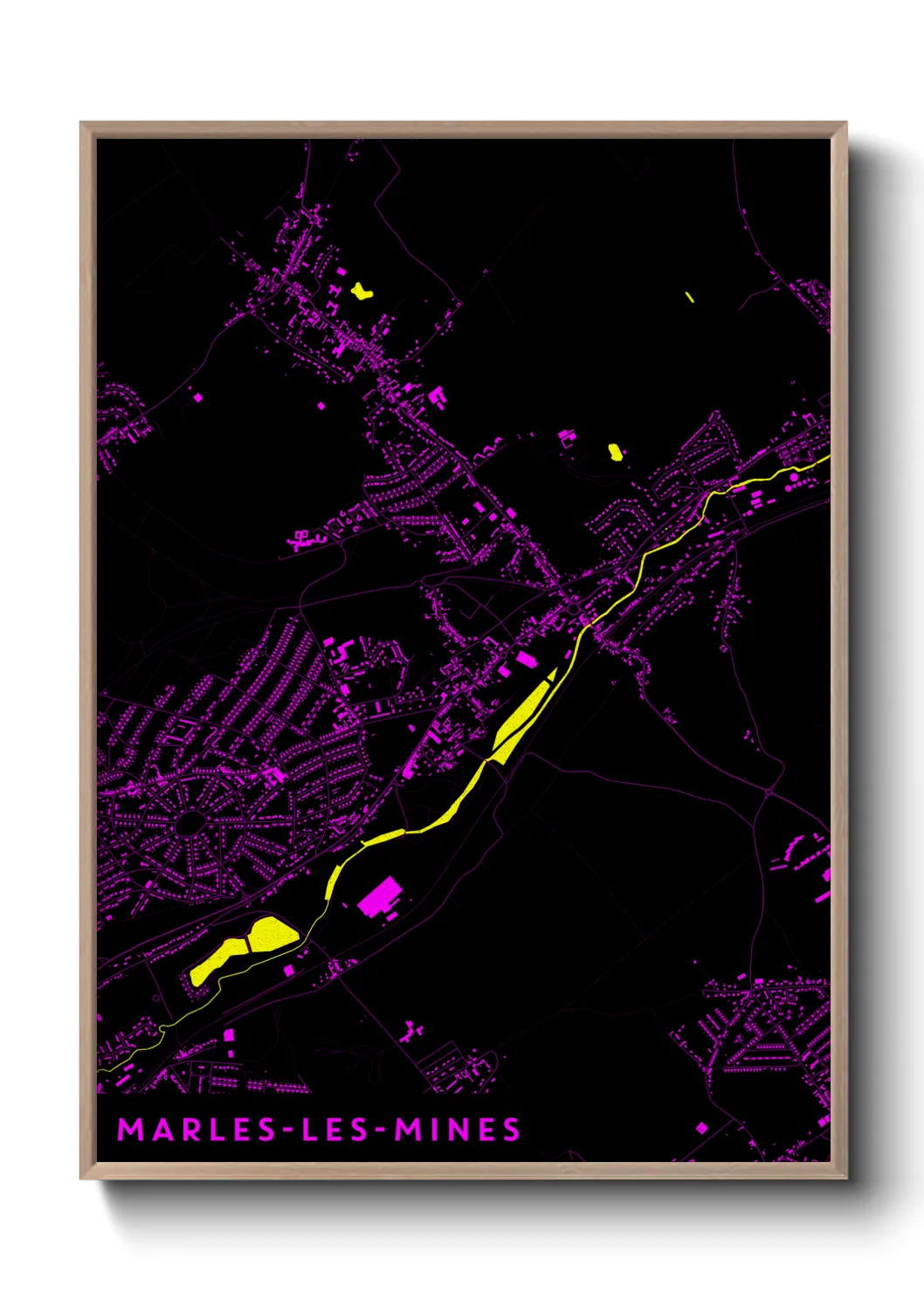 Un poster carteMarles-les-Mines