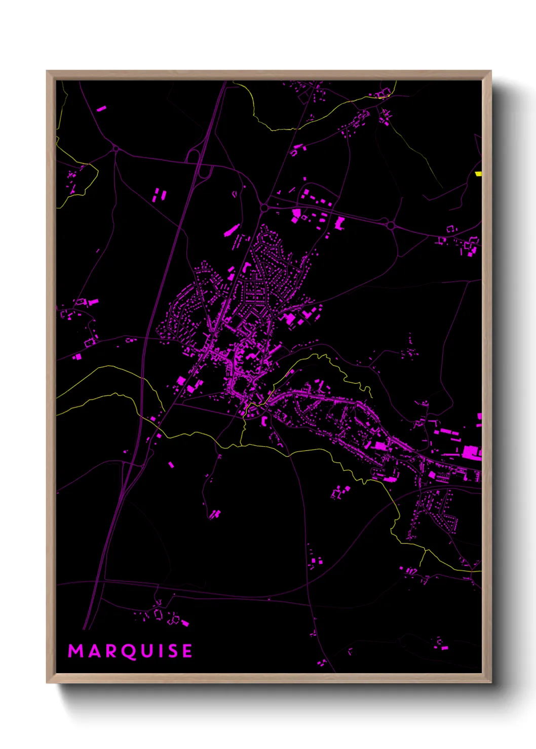 Une affiche de carte sur Marquise