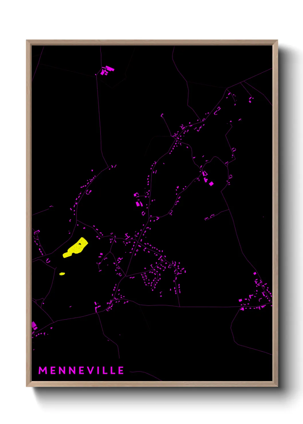 Une affiche de carte sur Menneville
