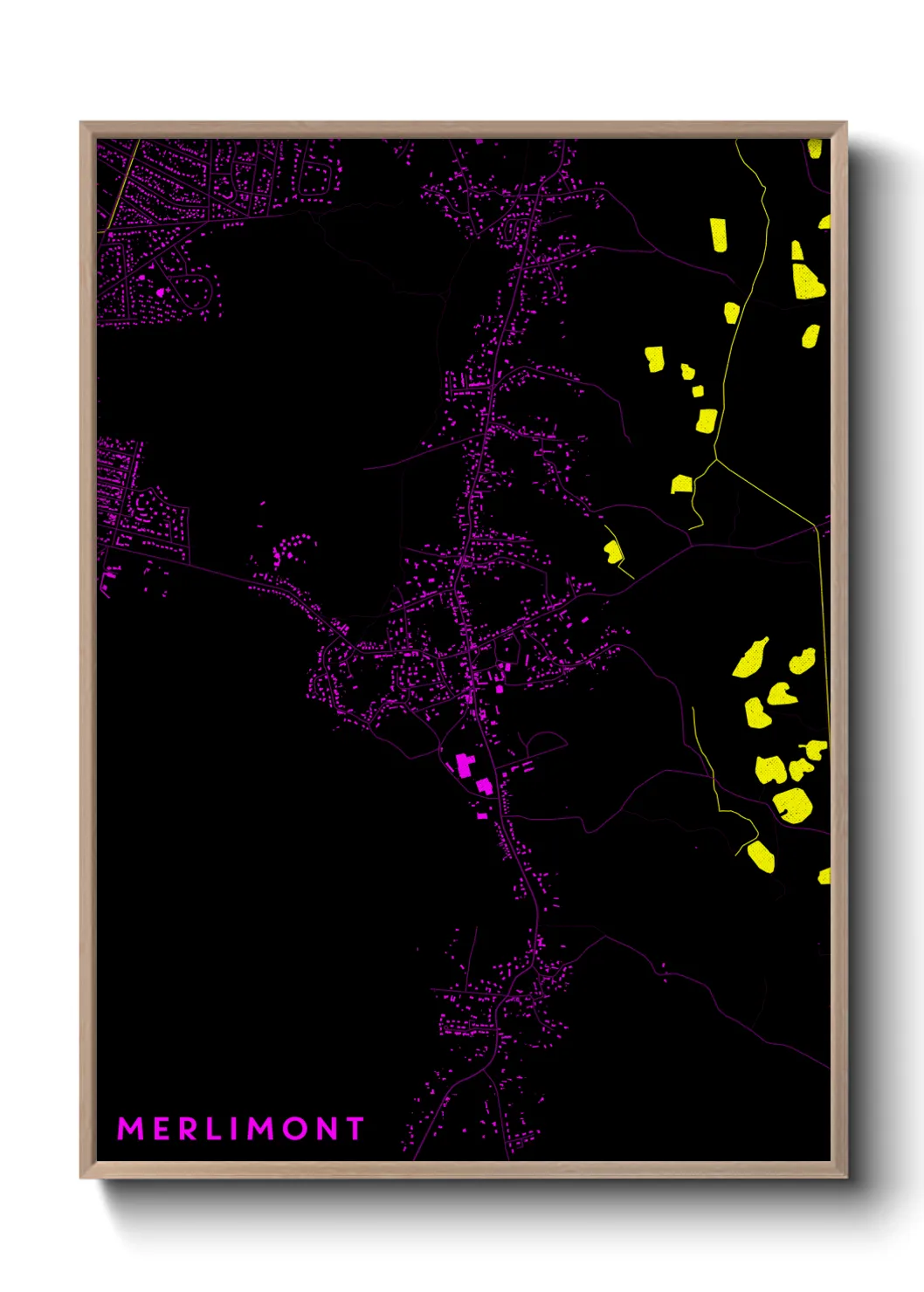 Une affiche de carte sur Merlimont