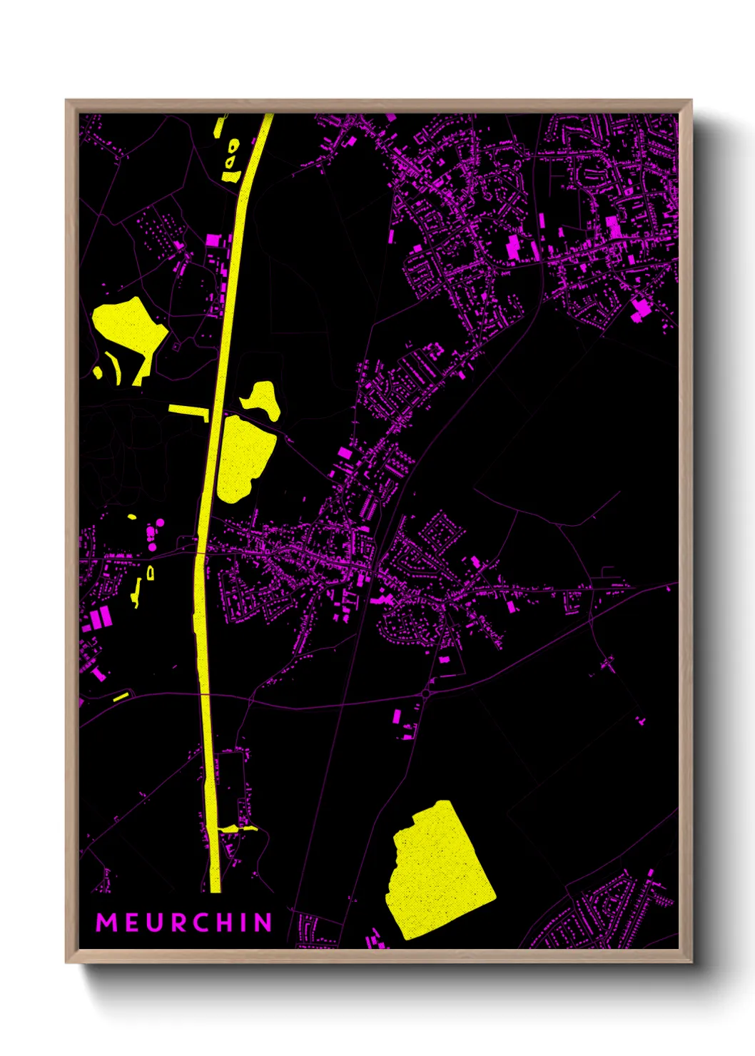 Une affiche de carte sur Meurchin