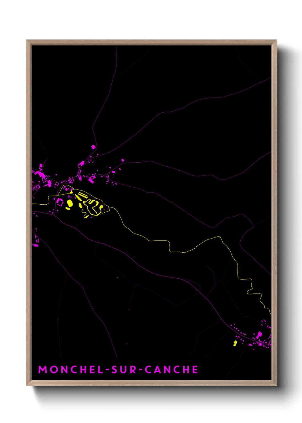 Une affiche de carte sur Monchel-sur-Canche