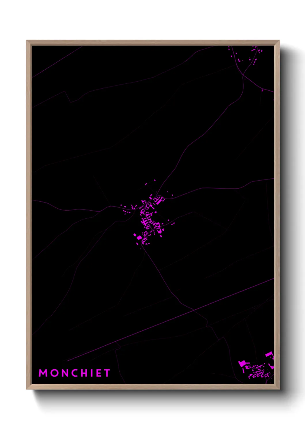 Une affiche de carte sur Monchiet