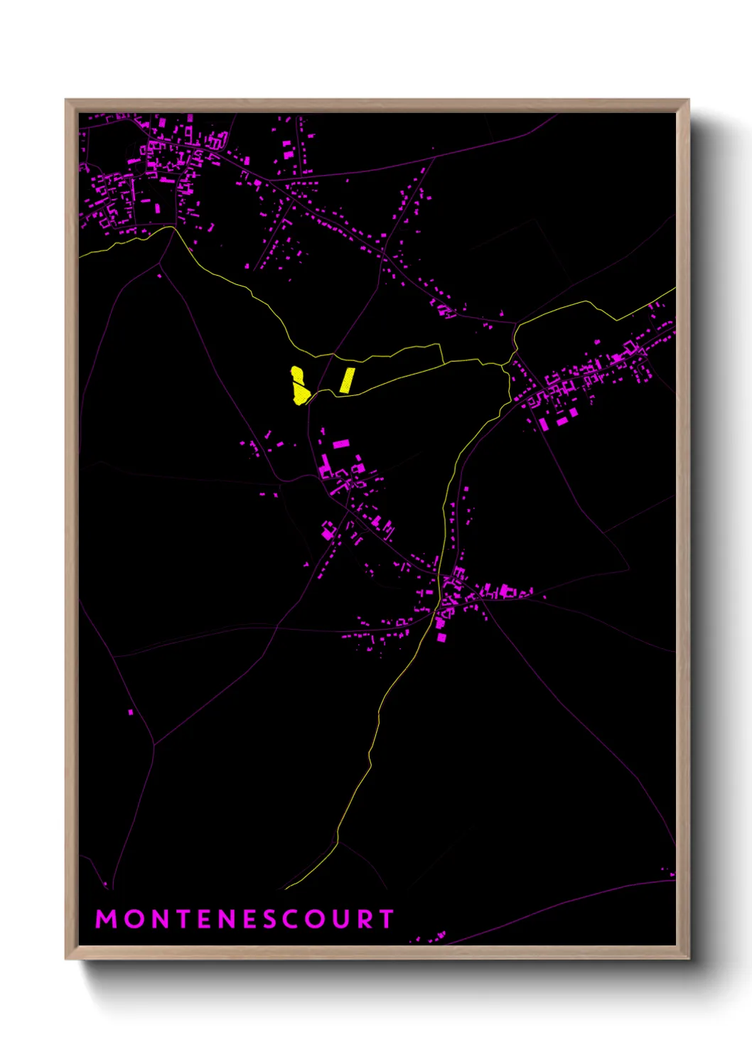 Une affiche de carte sur Montenescourt