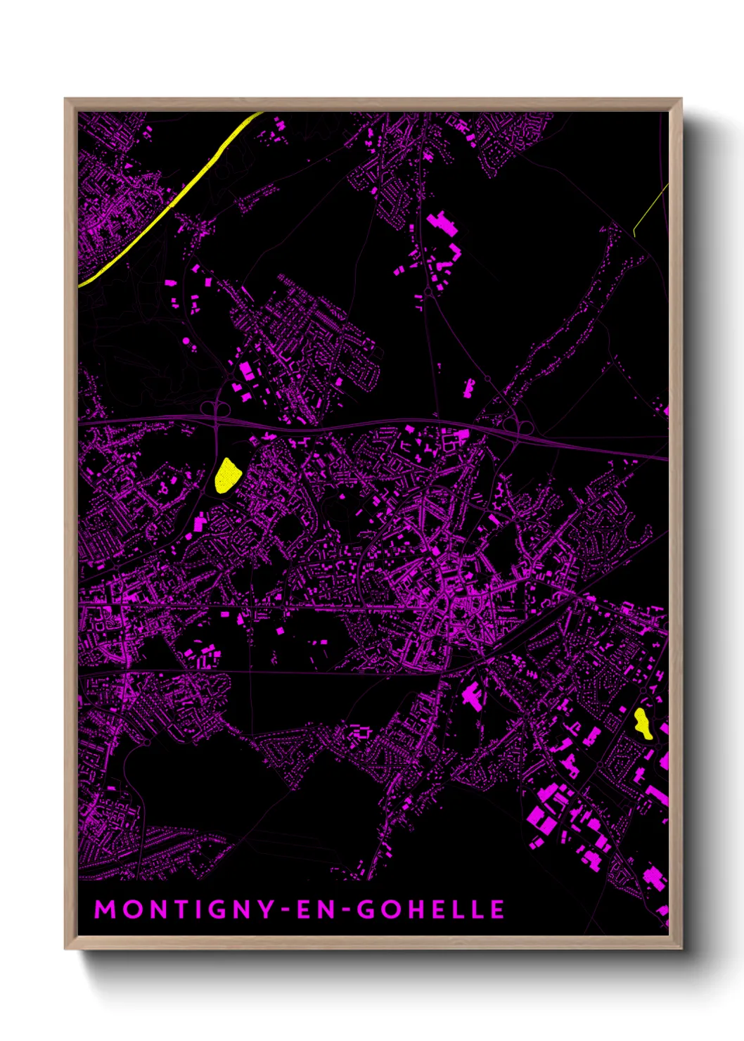 Une affiche de carte sur Montigny-en-Gohelle
