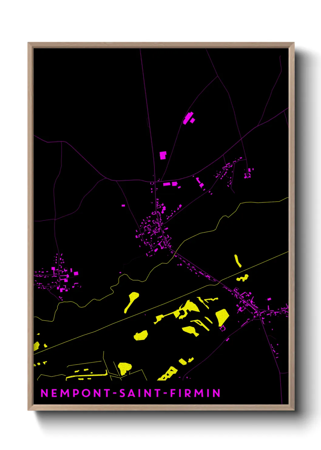 Une affiche de carte sur Nempont-Saint-Firmin