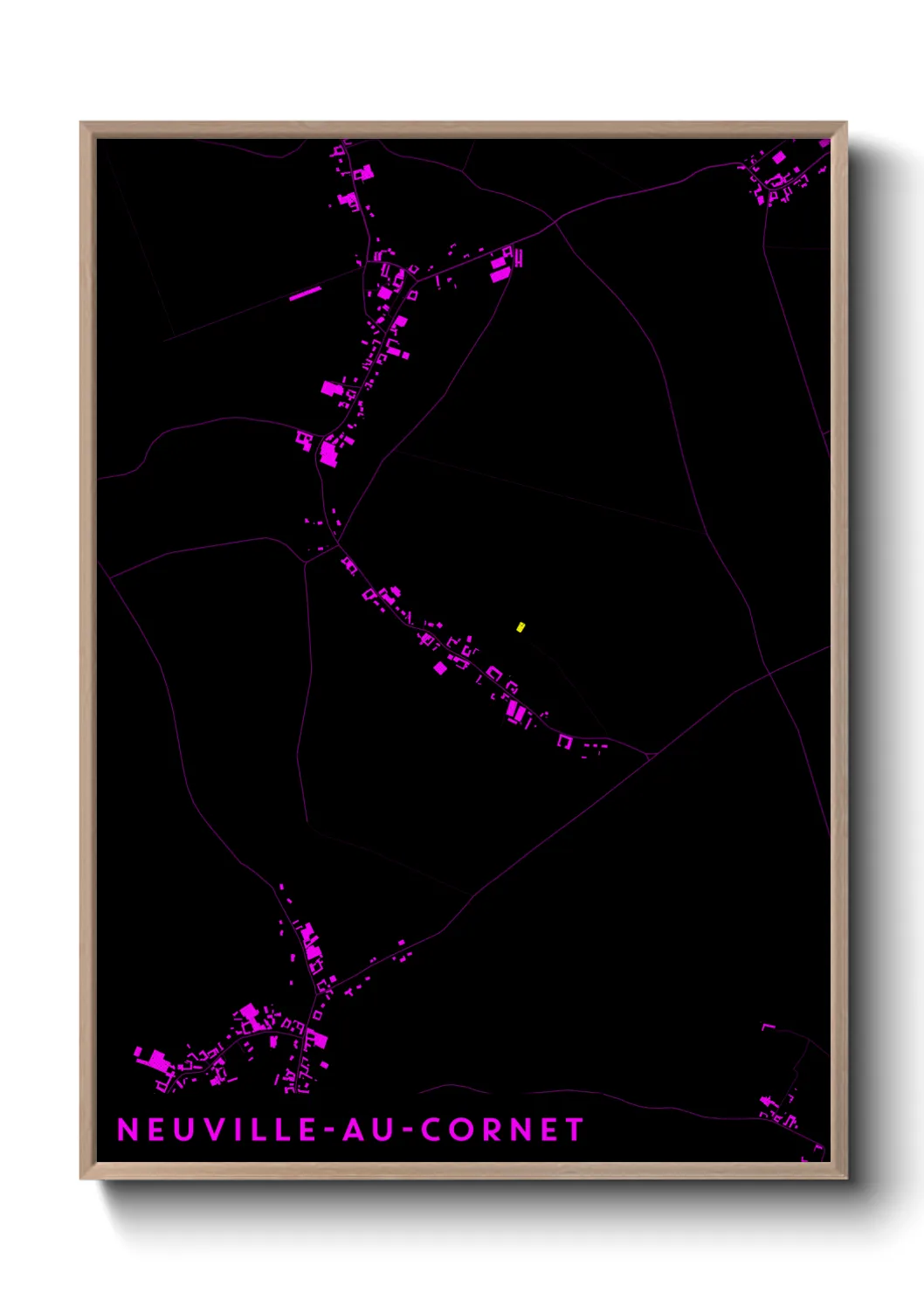 Un poster carteNeuville-au-Cornet