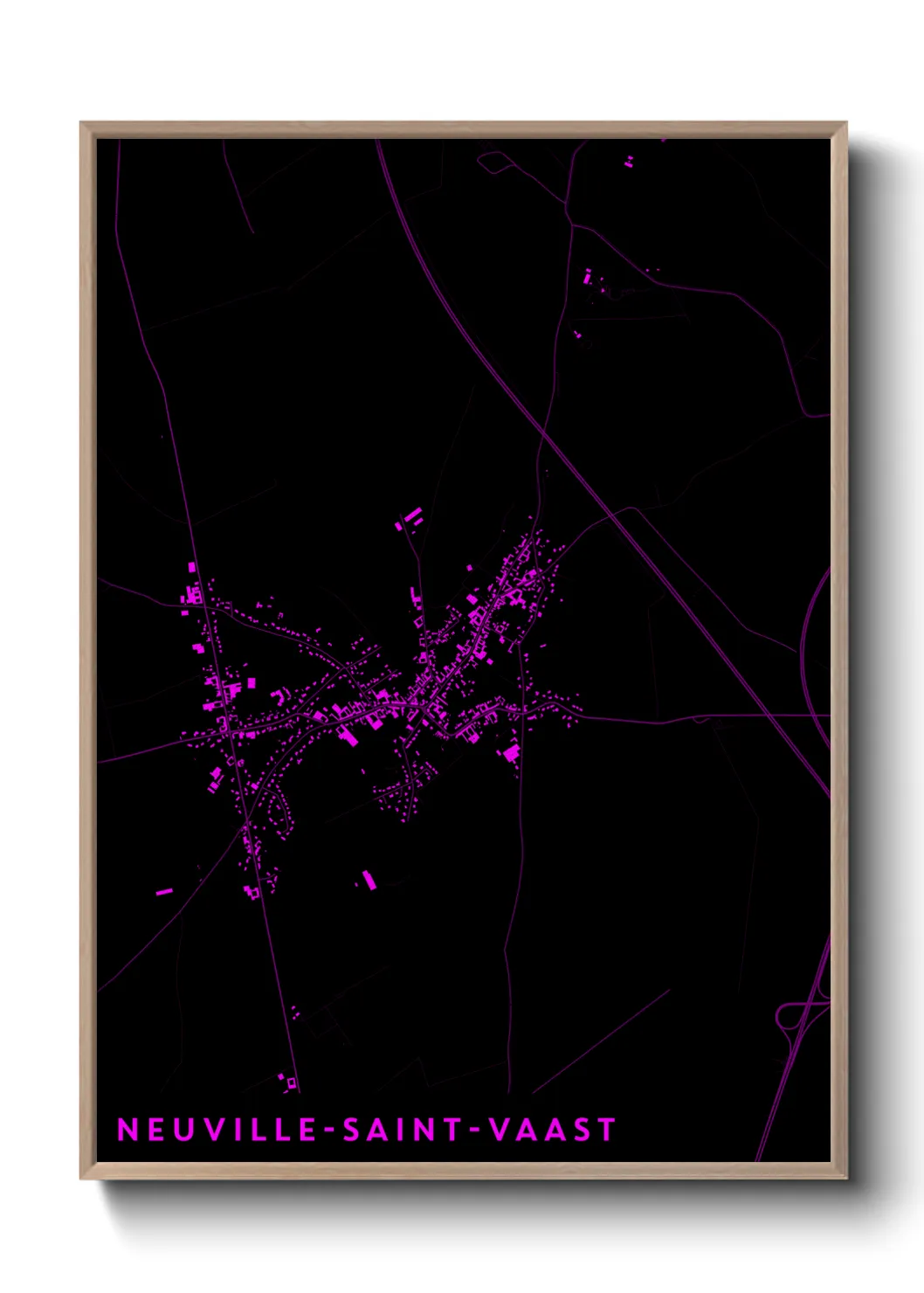 Une affiche de carte sur Neuville-Saint-Vaast