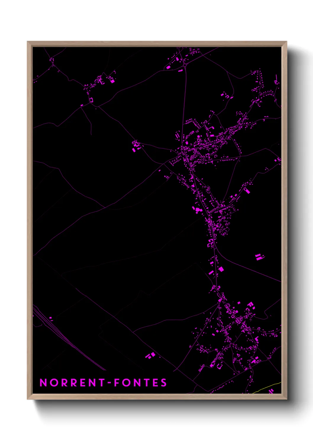 Une affiche de carte sur Norrent-Fontes