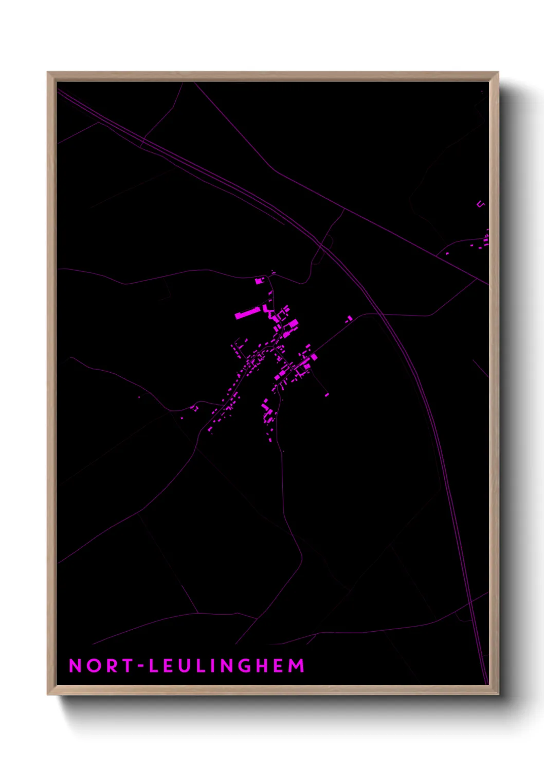 Une affiche de carte sur Nort-Leulinghem