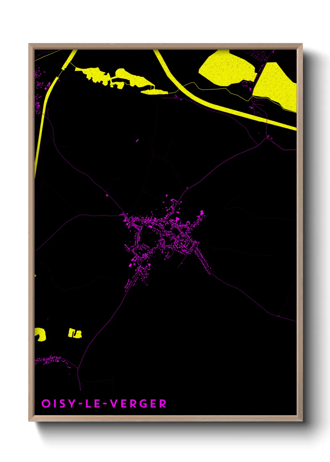 Une affiche de carte sur Oisy-le-Verger