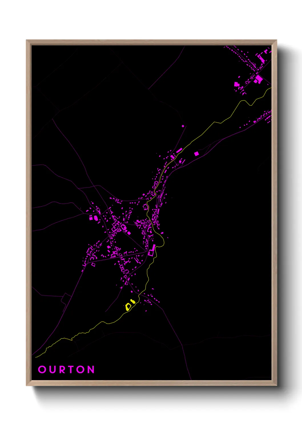 Une affiche de carte sur Ourton