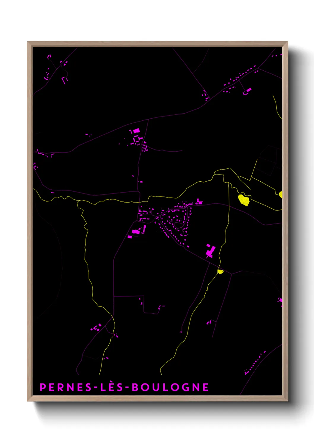 Une affiche de carte sur Pernes-lès-Boulogne