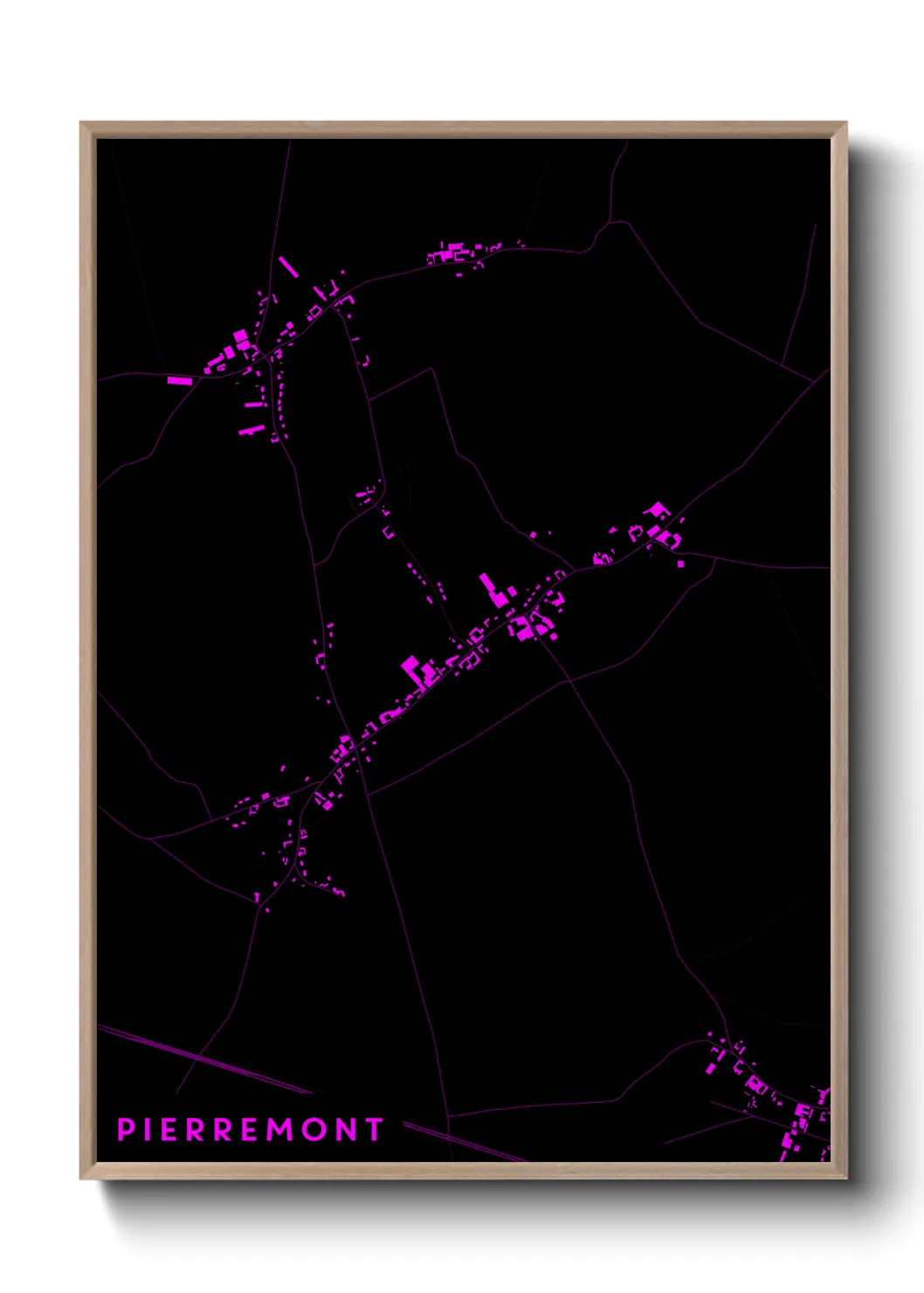 Une affiche de carte sur Pierremont