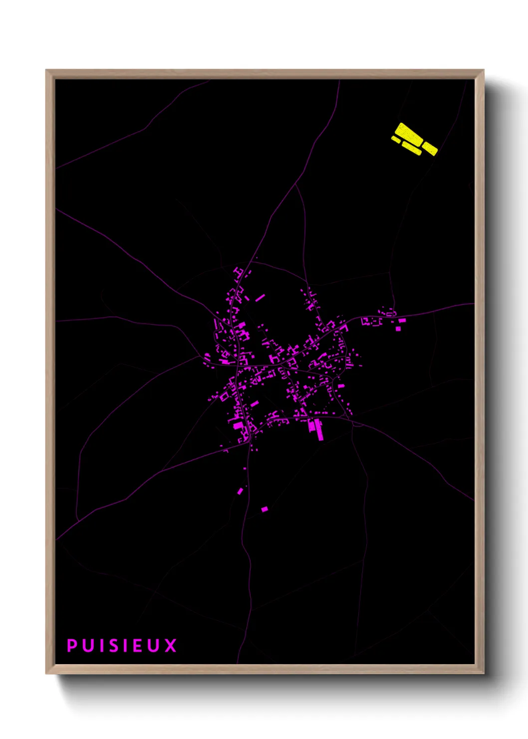 Une affiche de carte sur Puisieux