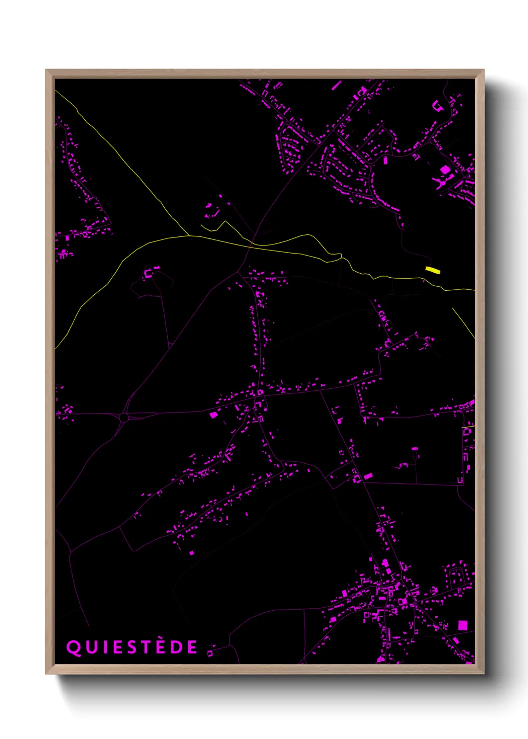 Une affiche de carte sur Quiestède