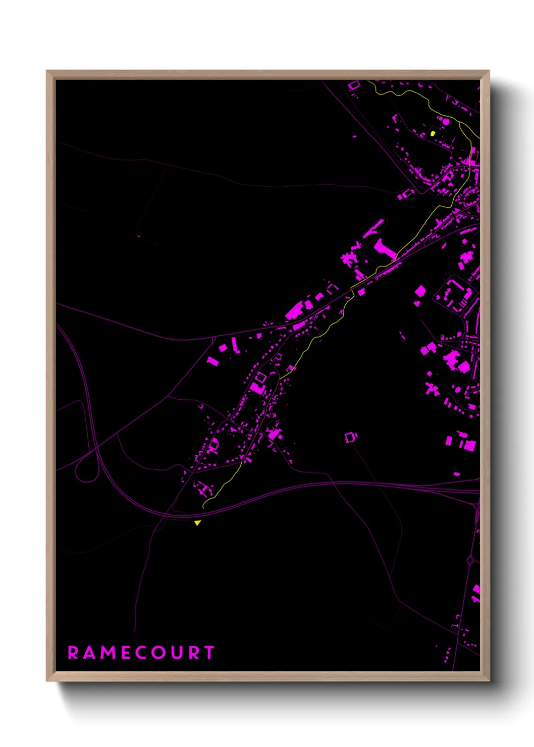 Une affiche de carte sur Ramecourt