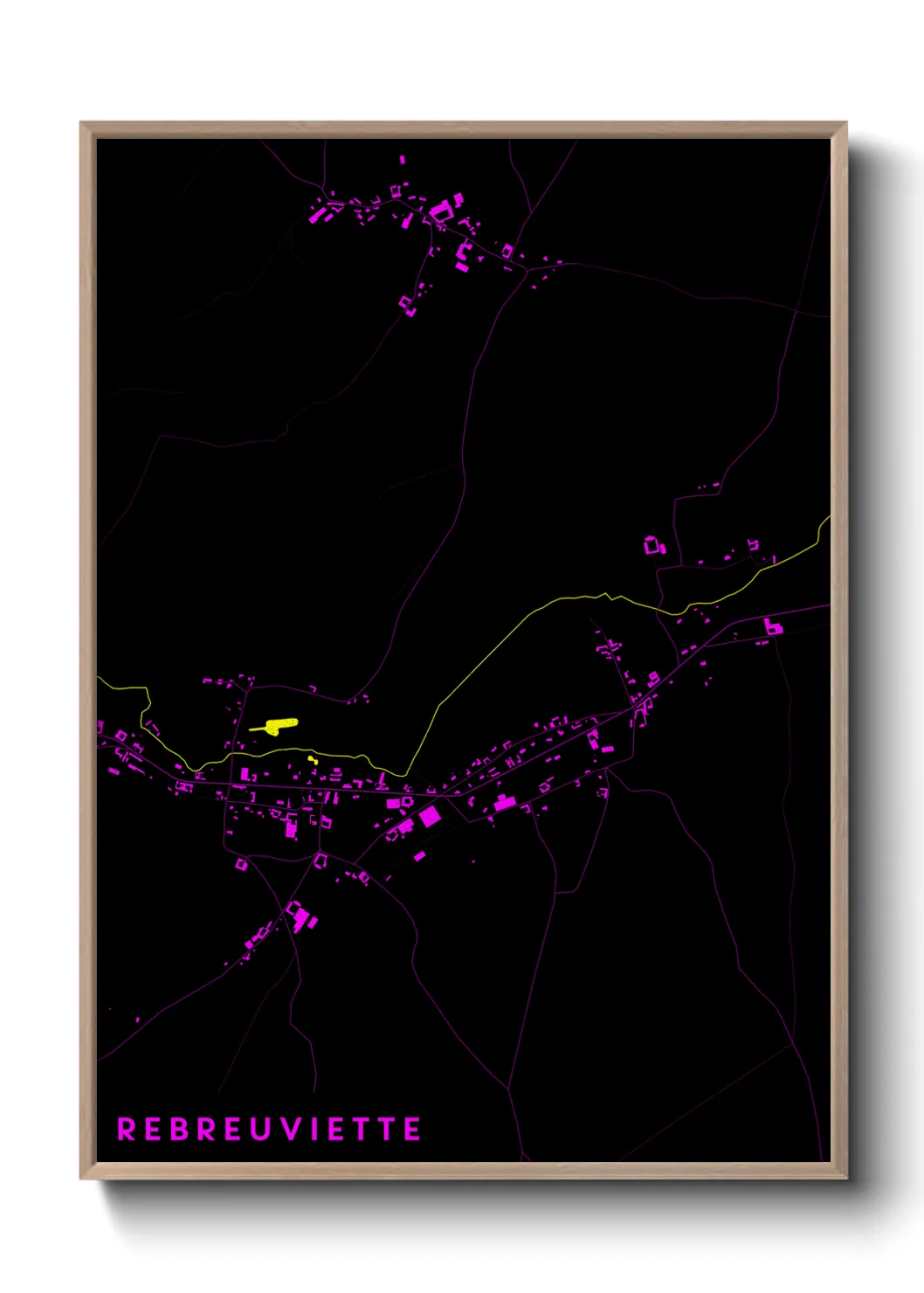 Une affiche de carte sur Rebreuviette
