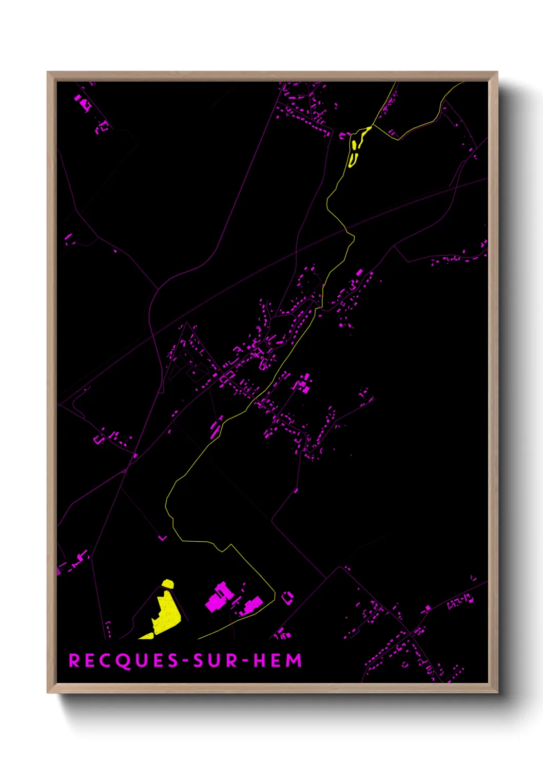 Un poster carteRecques-sur-Hem
