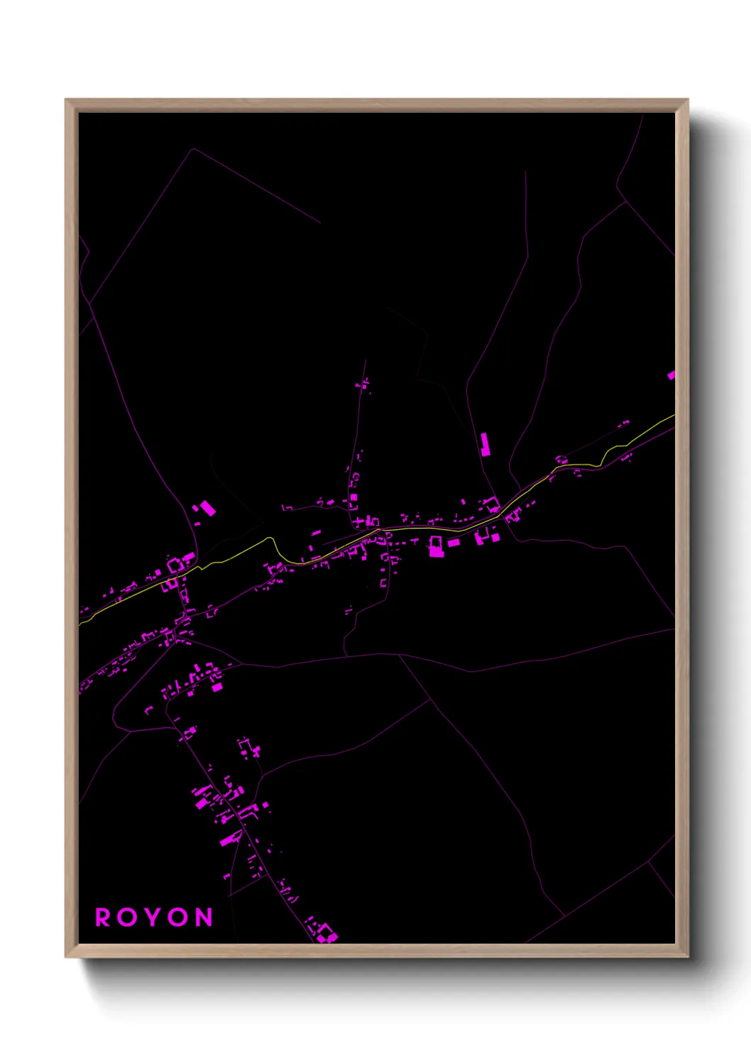 Une affiche de carte sur Royon
