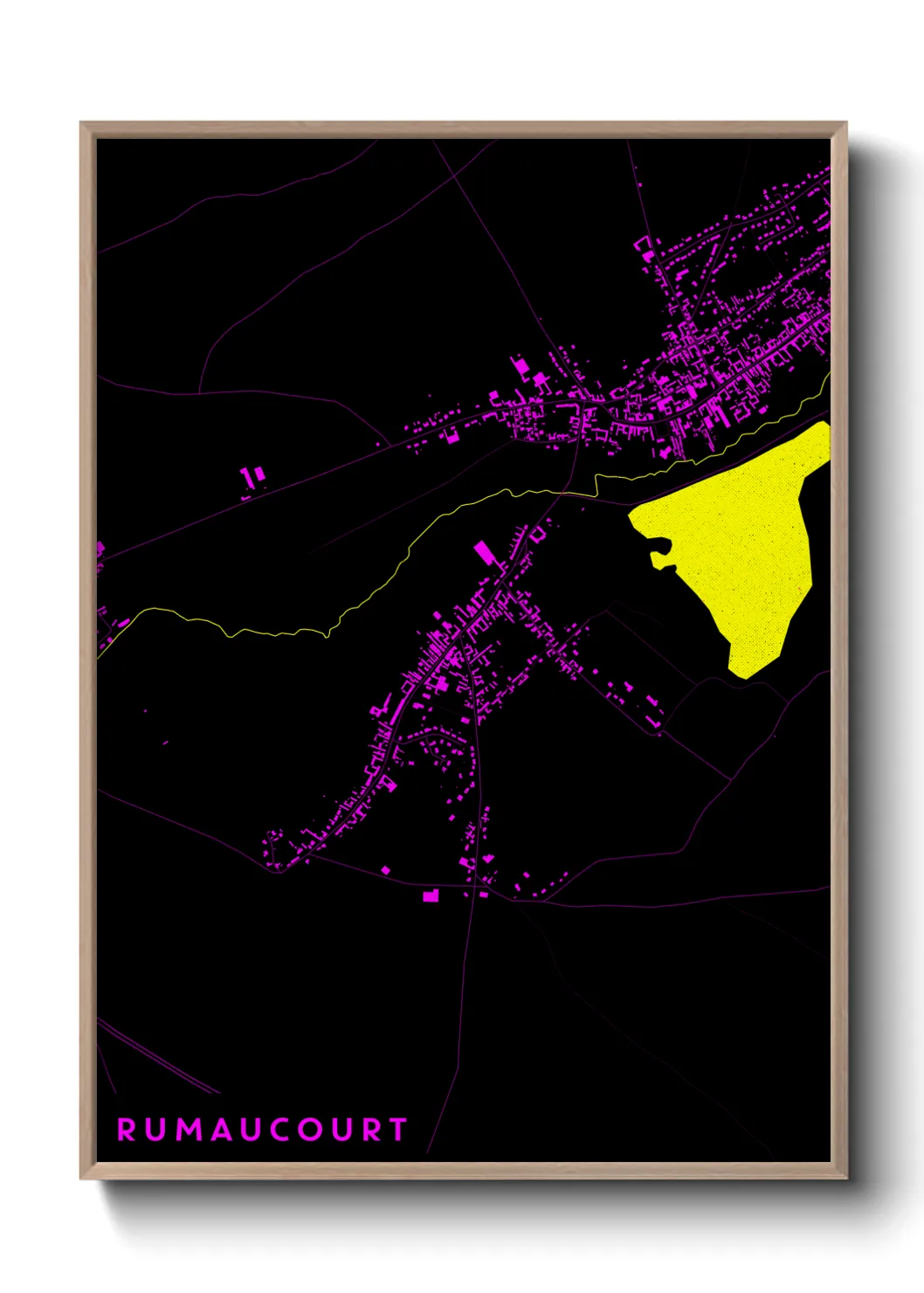 Une affiche de carte sur Rumaucourt