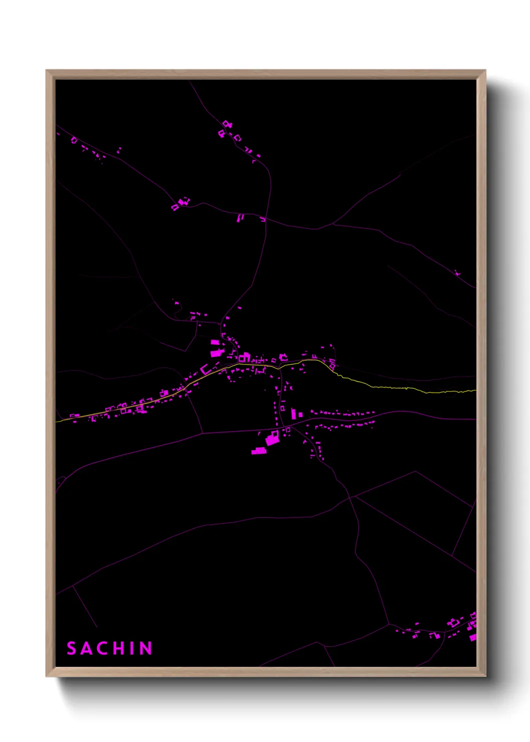 Une affiche de carte sur Sachin