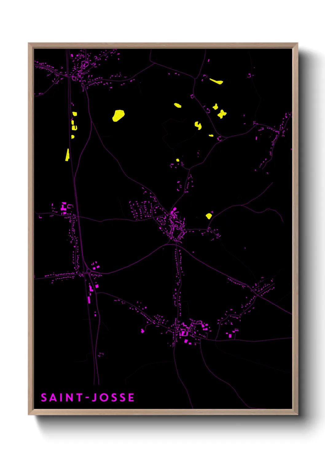 Une affiche de carte sur Saint-Josse