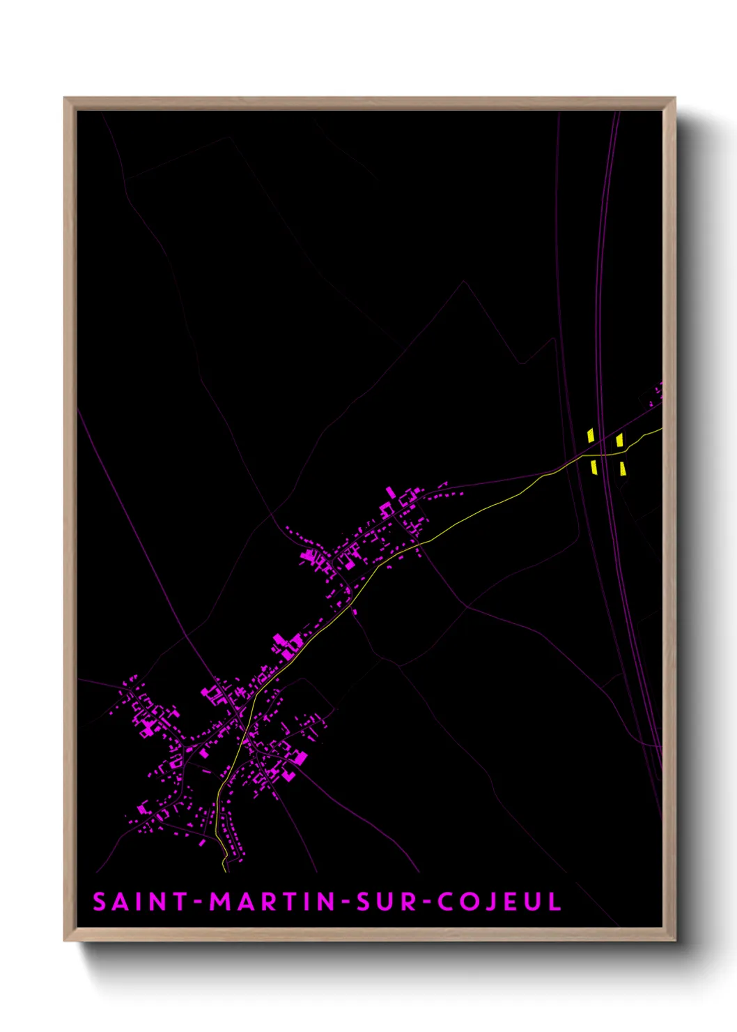 Une affiche de carte sur Saint-Martin-sur-Cojeul