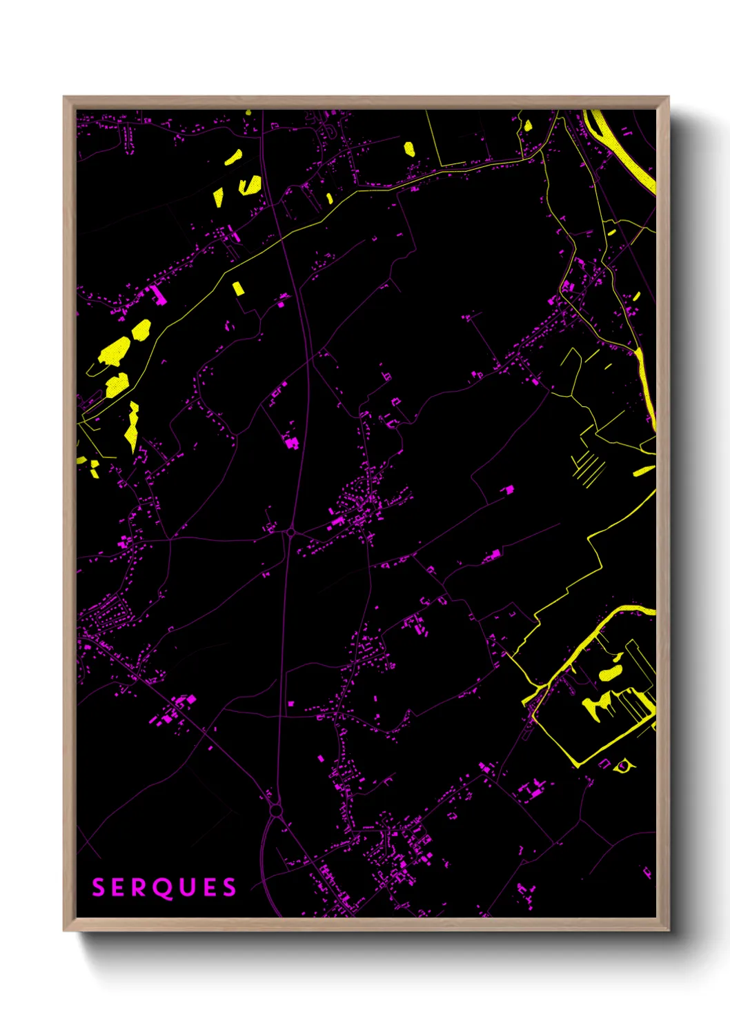 Une affiche de carte sur Serques