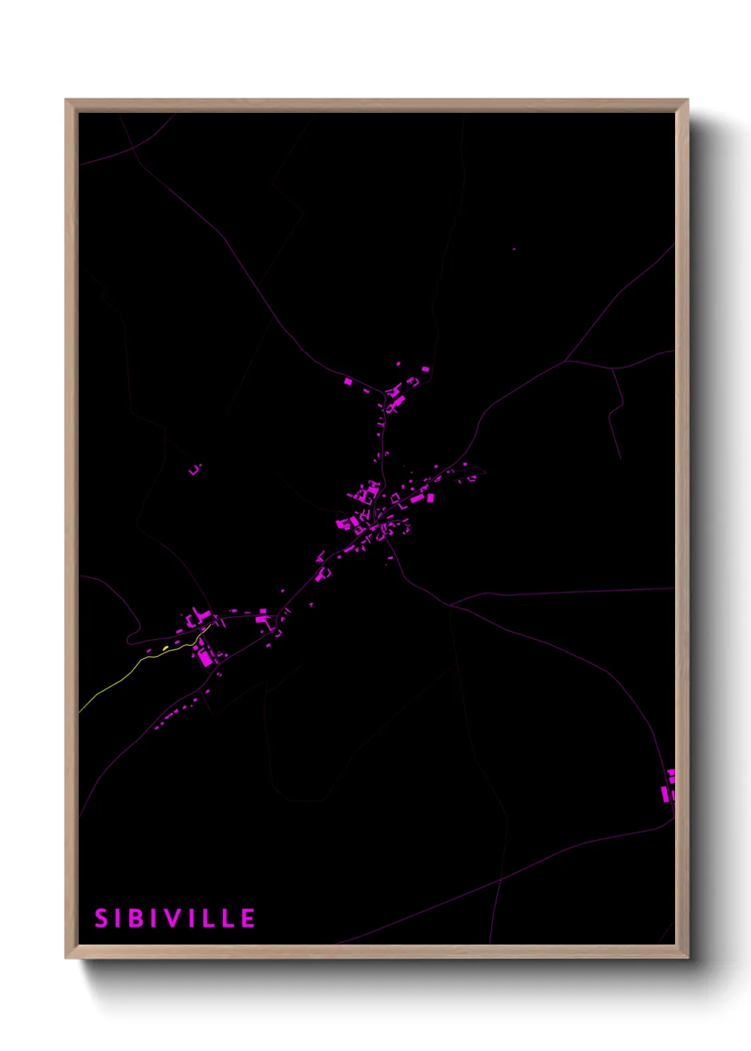 Une affiche de carte sur Sibiville
