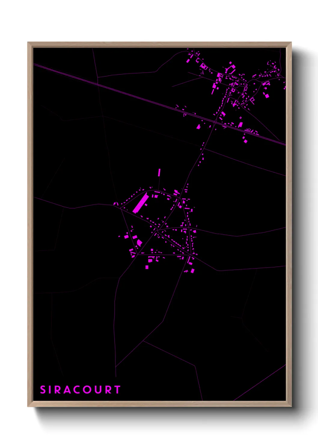 Une affiche de carte sur Siracourt