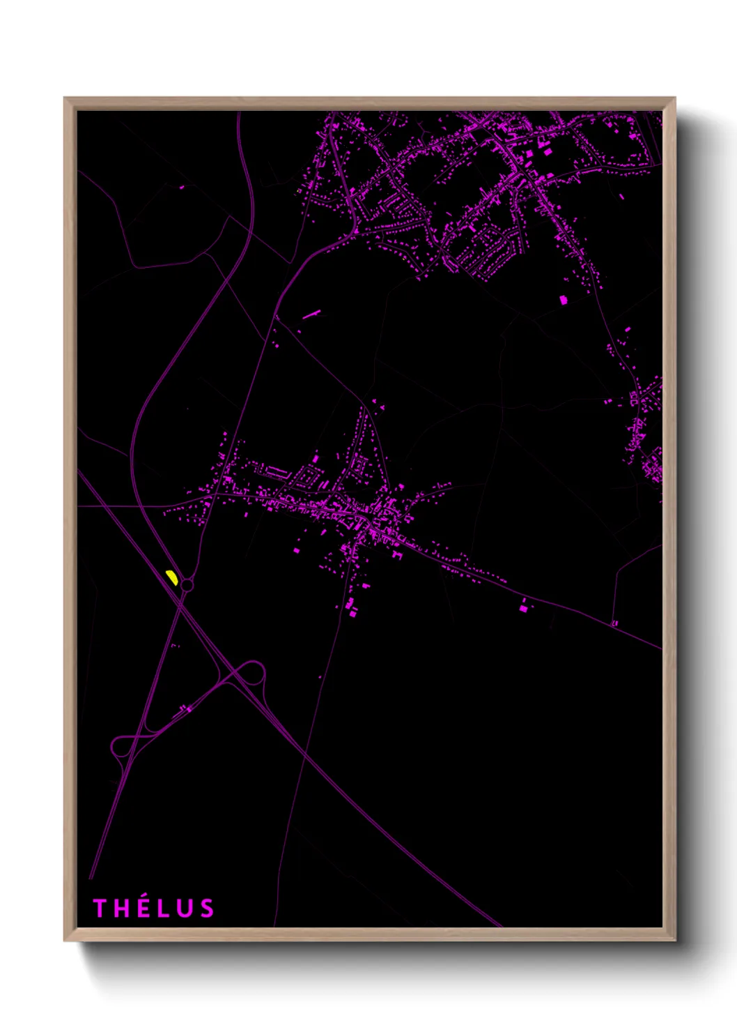 Une affiche de carte sur Thélus