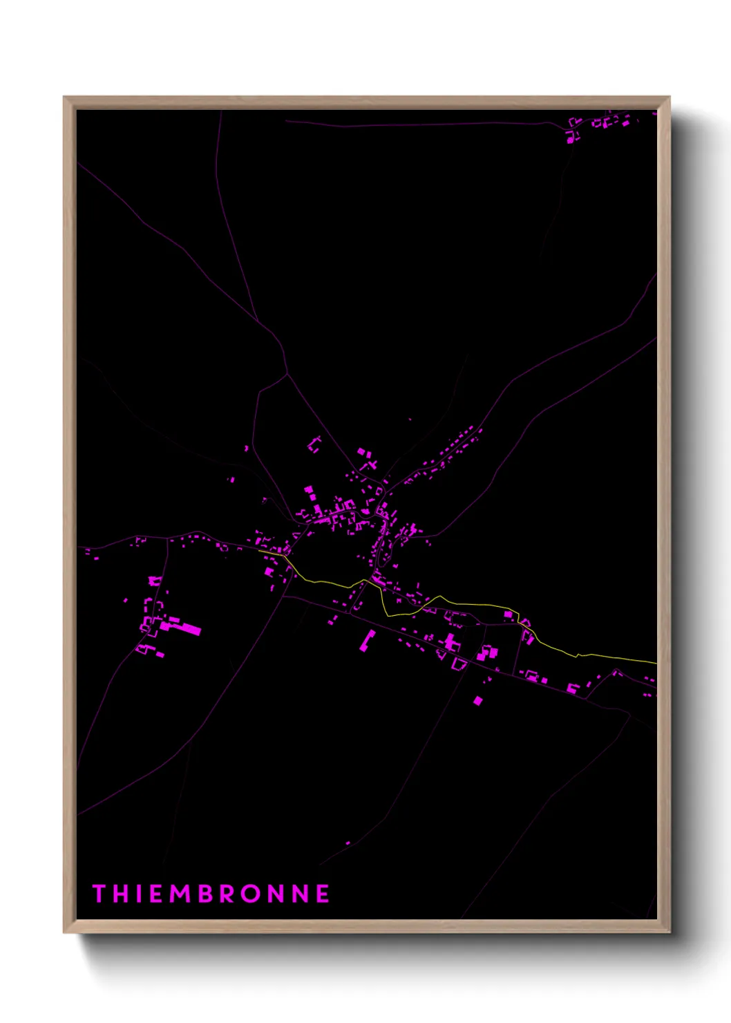 Une affiche de carte sur Thiembronne