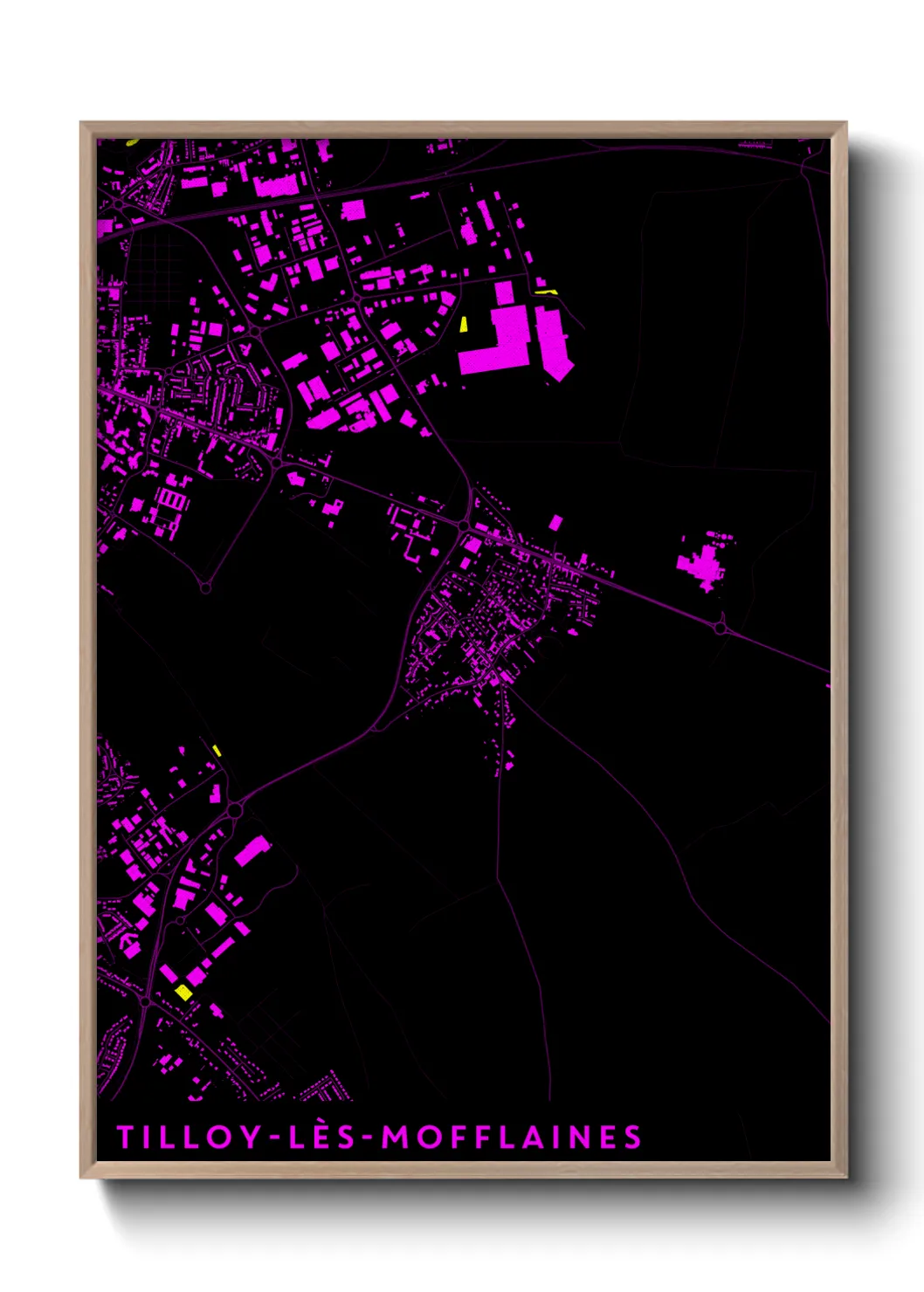 Une affiche de carte sur Tilloy-lès-Mofflaines