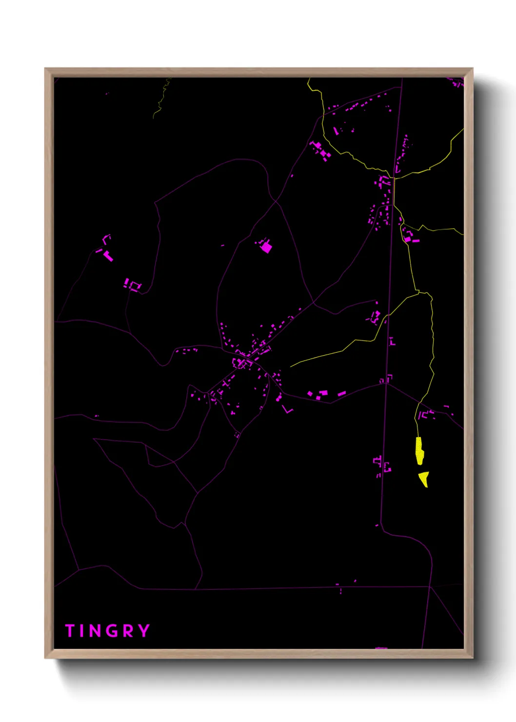 Une affiche de carte sur Tingry