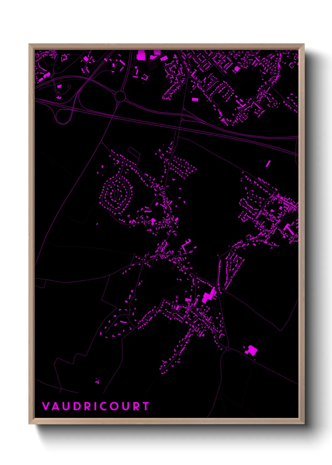 Une affiche de carte sur Vaudricourt