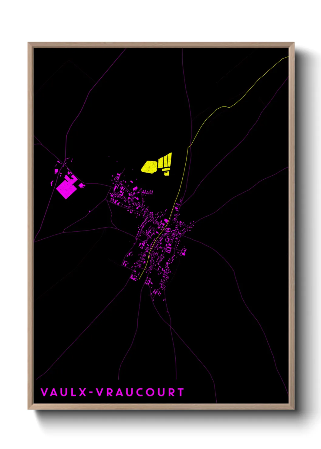 Une affiche de carte sur Vaulx-Vraucourt