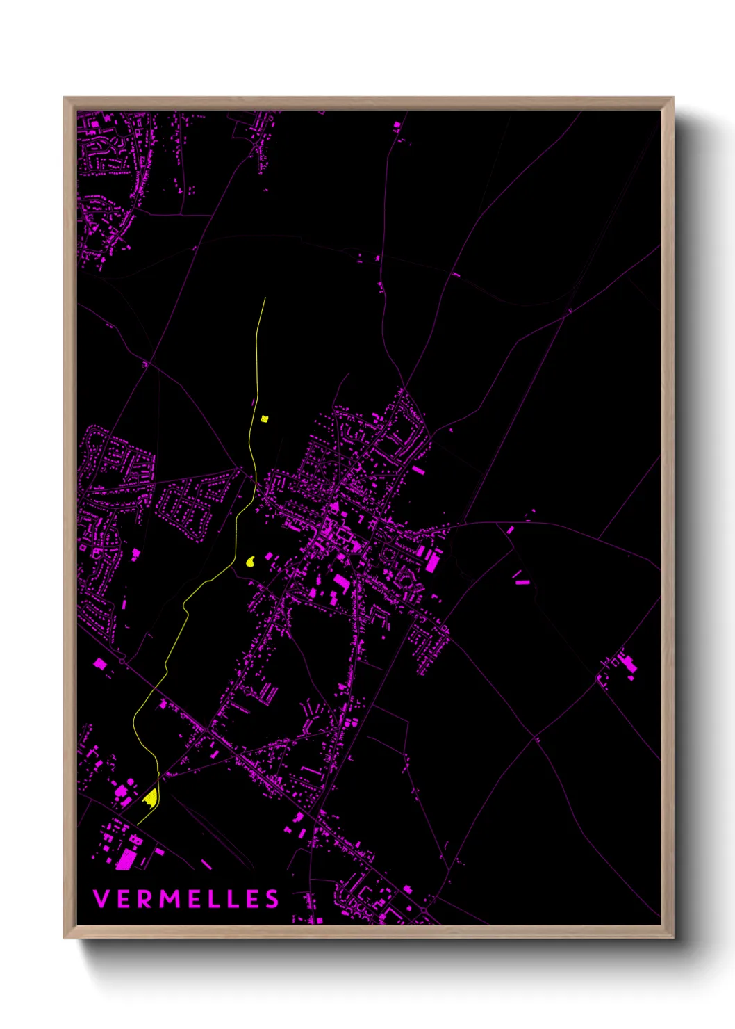 Une affiche de carte sur Vermelles