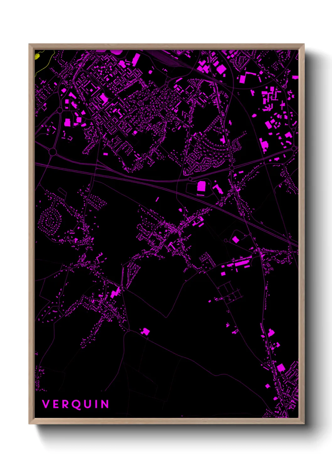 Une affiche de carte sur Verquin